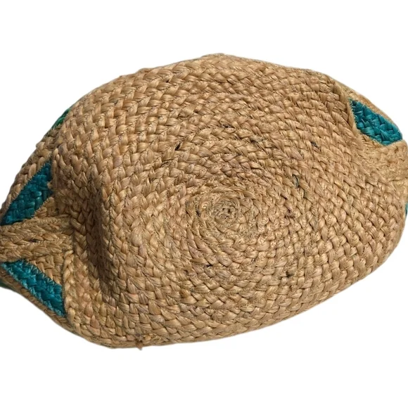 Antik Kraft Colorful Woven  Chevron Jute Tote Bag - Picture 4 of 9